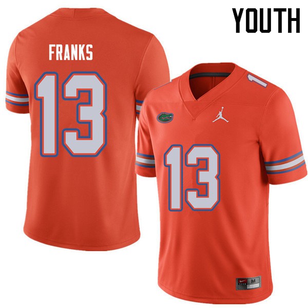 Jordan Brand Youth #13 Feleipe Franks Florida Gators College Football Jersey Orange